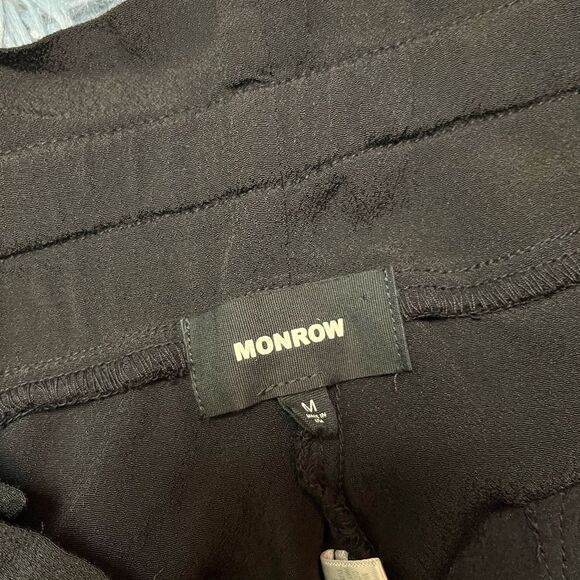 Revolve Monrow Black Pull On Jogger Pants Size M - Picture 2 of 6